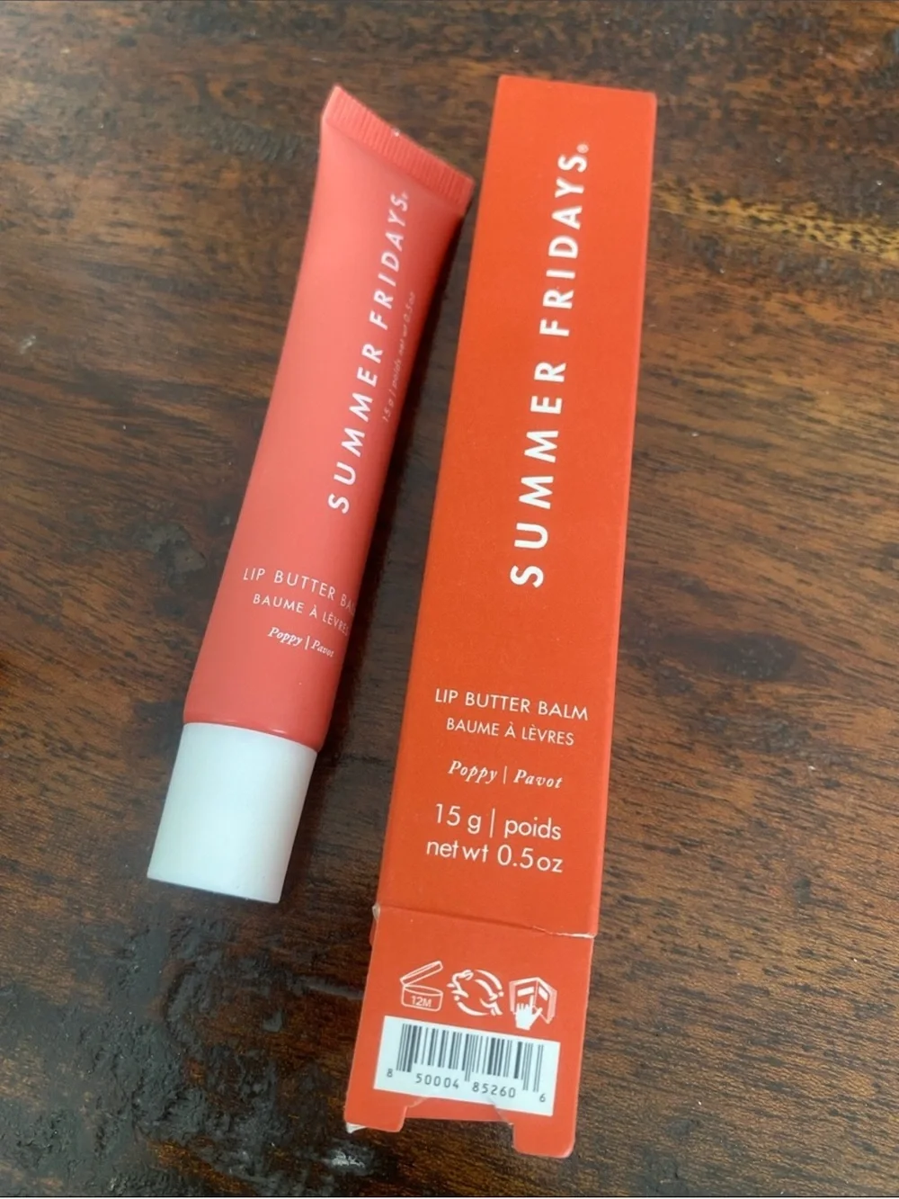 Summer Fridays Poppy Lip Butter Balm — Coral-Red Tint